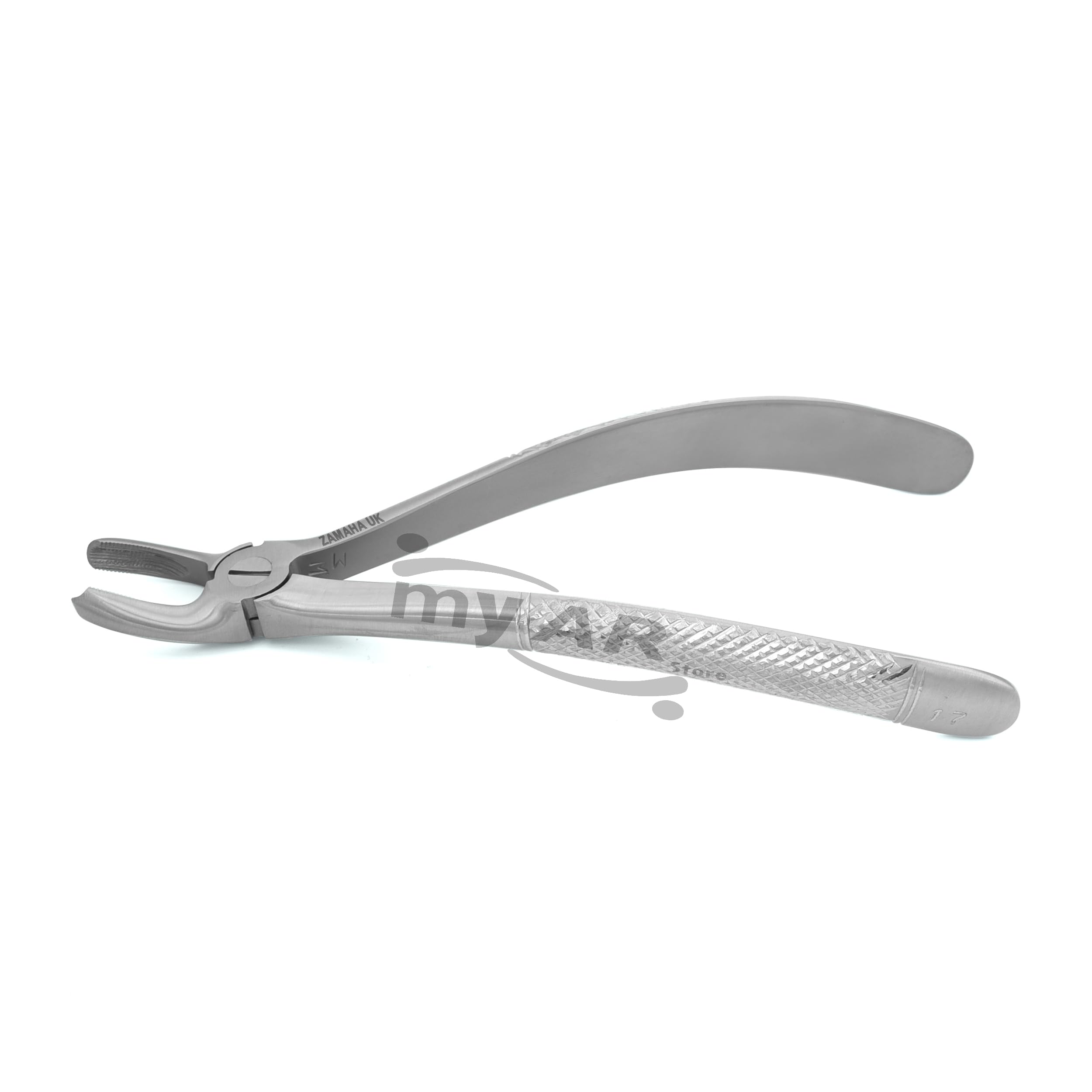 MY AR Fig 17 Dental Tooth Extraction Forceps for Upper Molar Right - Ergonomic Root Extraction Tool - Damaged Box