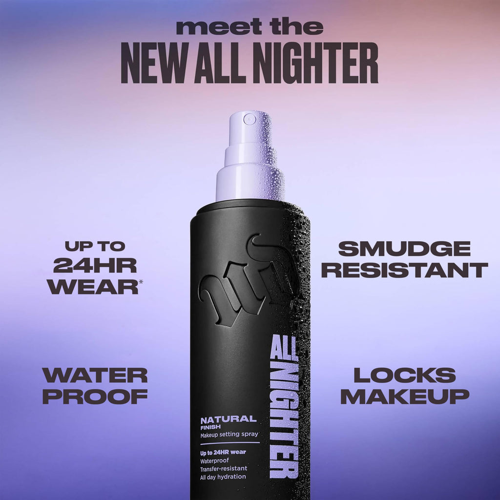 Urban Decay All Nighter Setting Spray - Waterproof, Natural Finish, 24hr Wear, Hydrating 118ml
