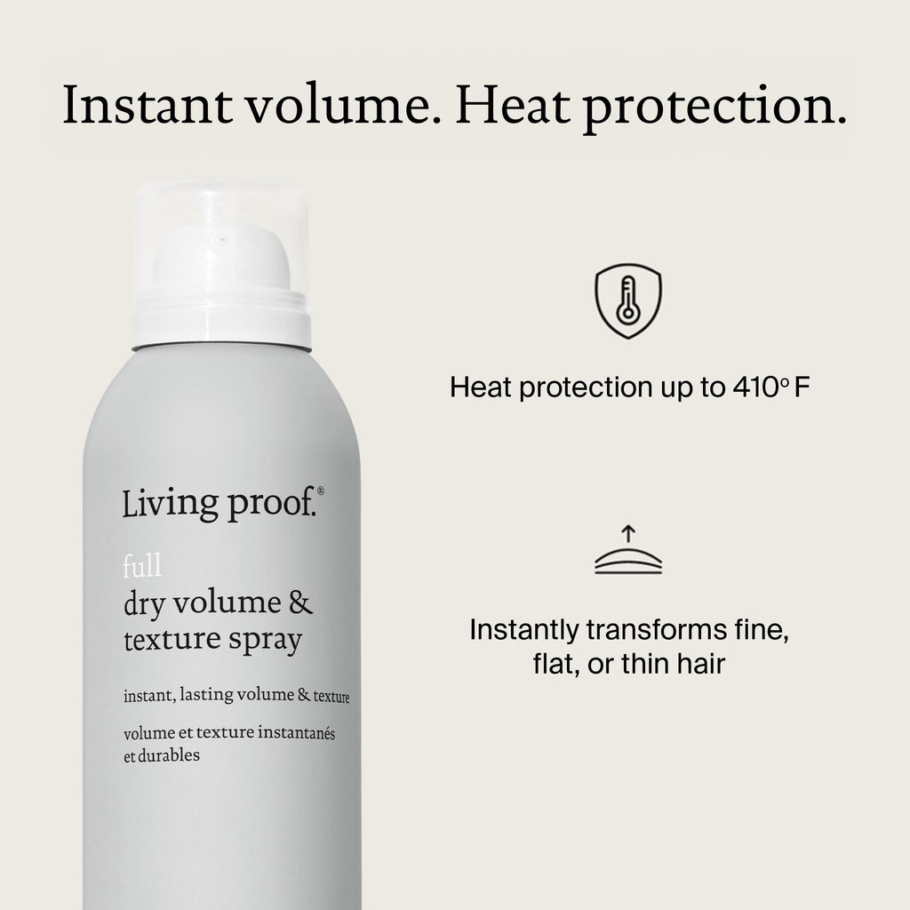 Living Proof Full Dry Volume and Texture Spray, Instantly Transforms Fine, Flat or Thin Hair, Heat Protection up to 210^0C - Damaged Box