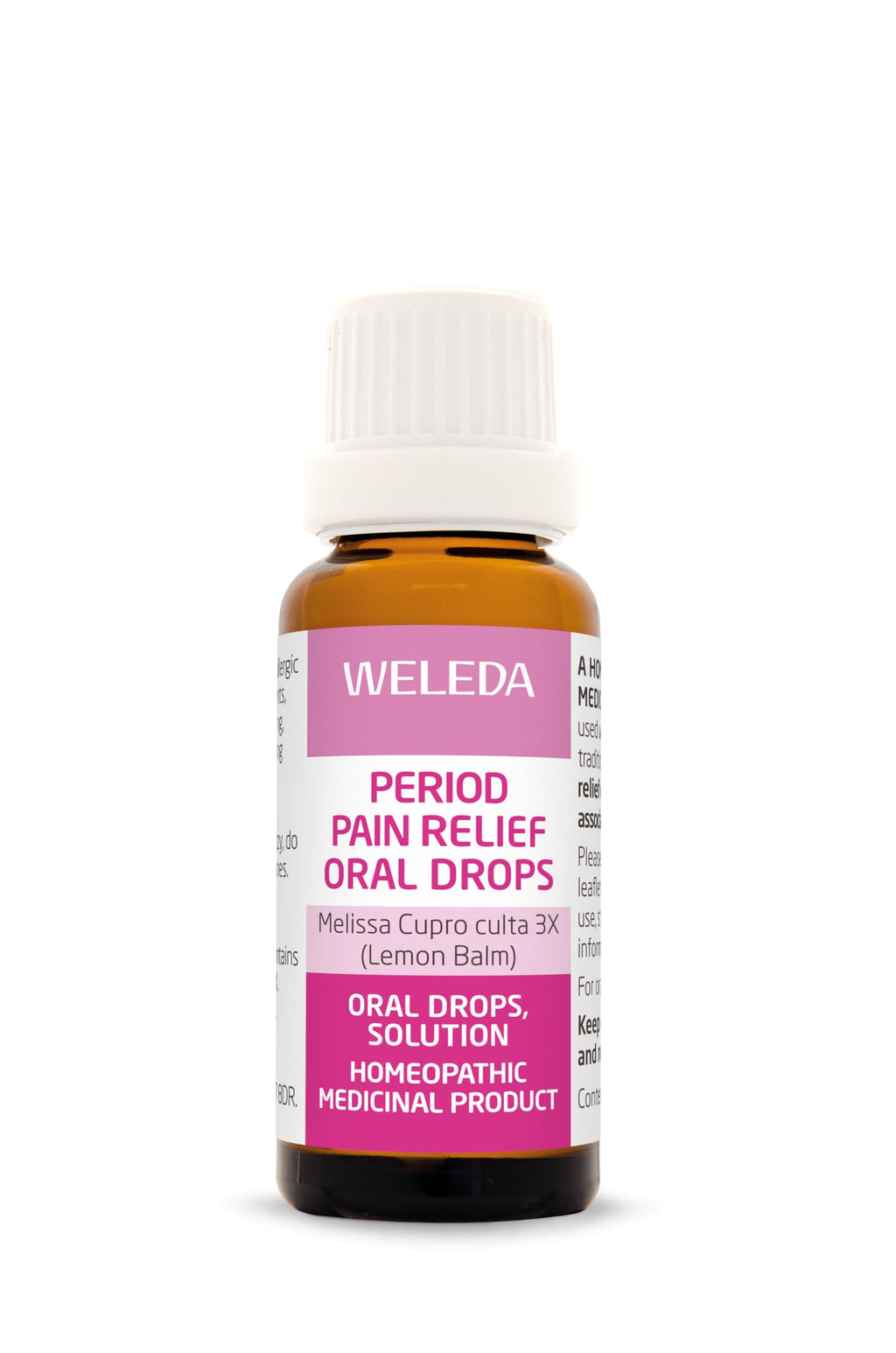Weleda Period Pain Relief Oral Drops - Menstrual Cramps, Melissa Cupro 3X, Lemon Balm, Homeopathic, Vegan, 25ml - Damaged Box - BBE 09/2028