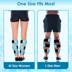 Comfytemp Leg Ice Pack Wrap (2 Packs), Reusable Shin Splints Gel Ice Pack for Injuries, Leg Edema, Swelling, Hot & Cold Compress for Limbs, Calf, Tennis Elbow, Knees, Arm, After Surgery Gift