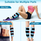 Comfytemp Leg Ice Pack Wrap (2 Packs), Reusable Shin Splints Gel Ice Pack for Injuries, Leg Edema, Swelling, Hot & Cold Compress for Limbs, Calf, Tennis Elbow, Knees, Arm, After Surgery Gift