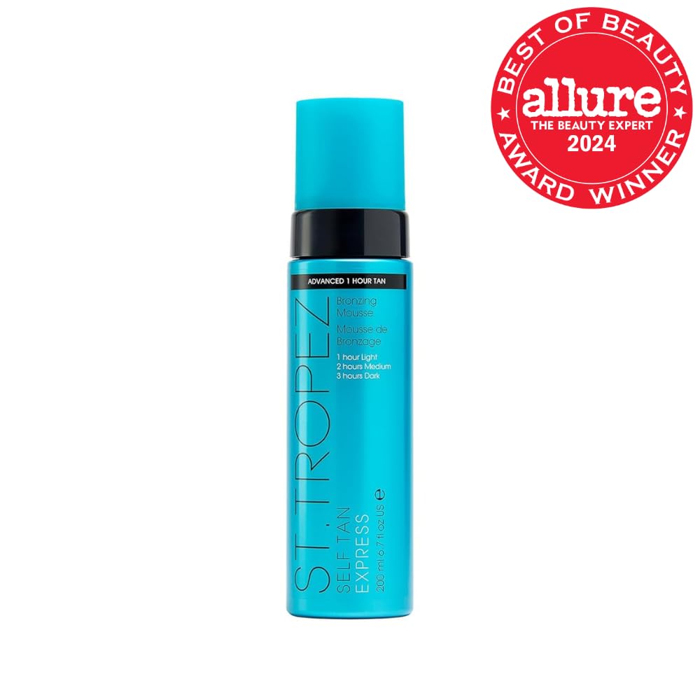St.Tropez Self Tan Express Mousse, Fast Acting Fake Tan, Develops in 1-3 Hours, Streak-Free Finish, Vegan, Natural & Cruelty Free, 200 ml