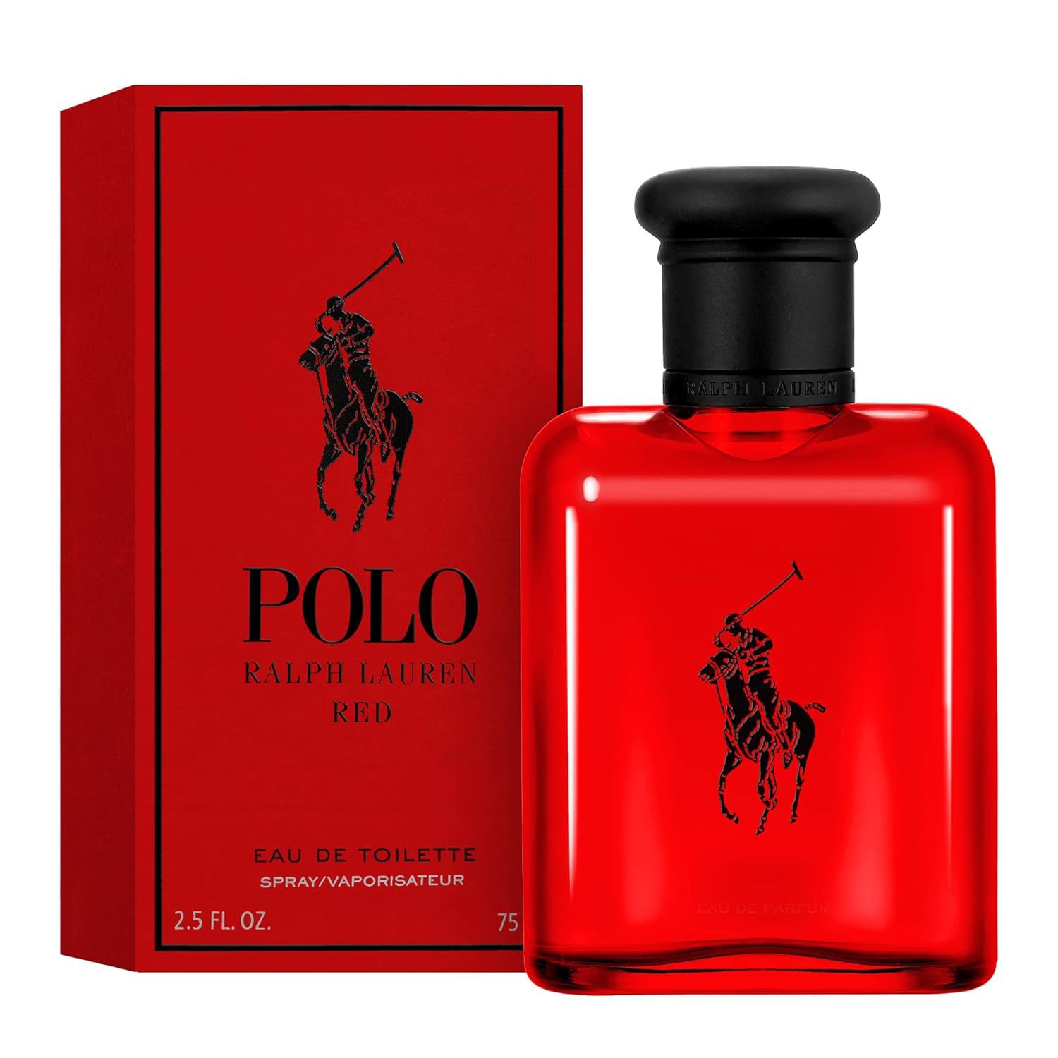 Ralph Lauren Polo Red Eau de Toilette for Men 125ml Spray - Fresh Woody Spicy Fragrance Aftershave - Red Grapefruit Saffron and Redwood - Damaged Box