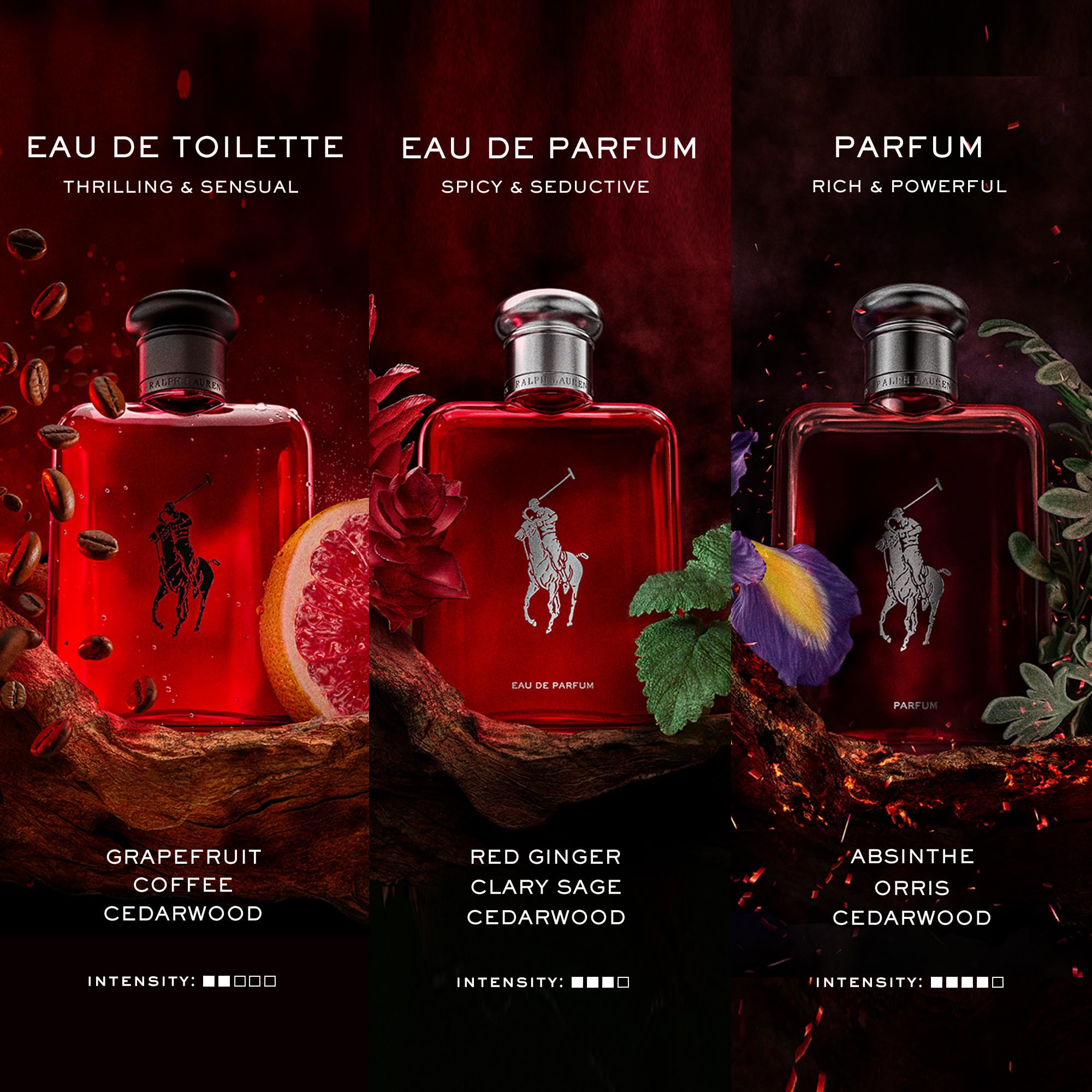 Ralph Lauren Polo Red Eau de Toilette for Men 125ml Spray - Fresh Woody Spicy Fragrance Aftershave - Red Grapefruit Saffron and Redwood - Damaged Box
