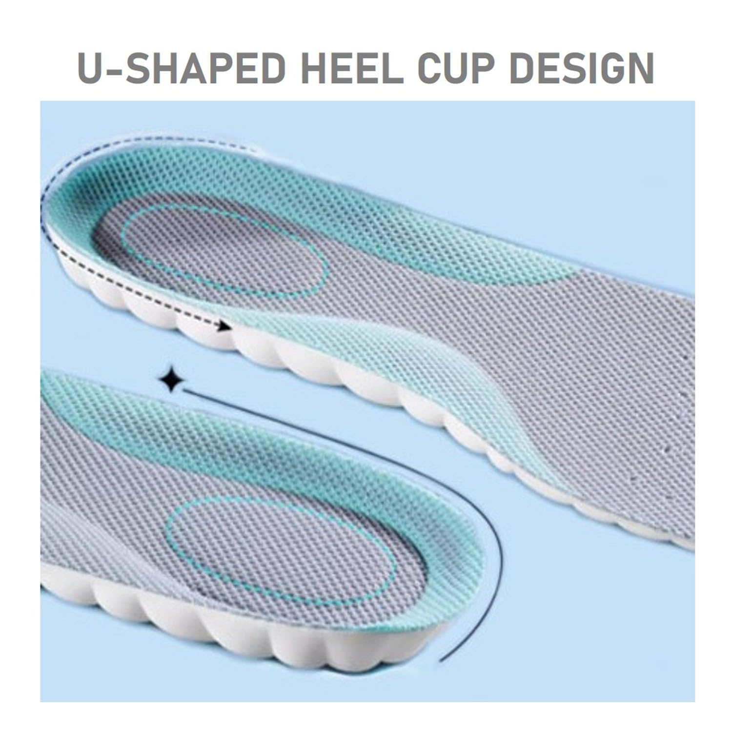 VivoFoot Memory Foam Insoles - Anti-Fatigue Pain Relief Shoe Inserts - Cloud Sole Pads - UK 4-6.5 Grey - Trim to Fit - Damaged Box