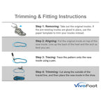 VivoFoot Memory Foam Insoles - Anti-Fatigue Pain Relief Shoe Inserts - Cloud Sole Pads - UK 4-6.5 Grey - Trim to Fit - Damaged Box
