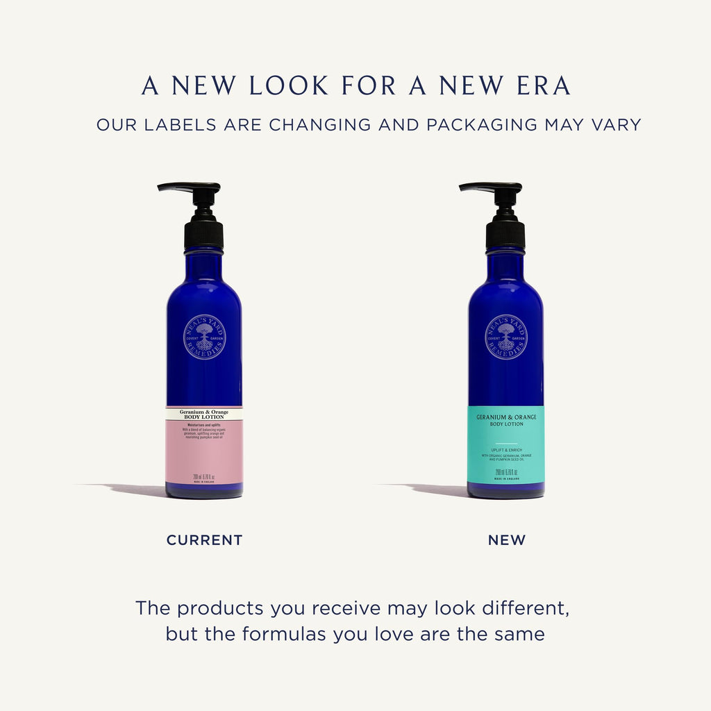 Neal's Yard Remedies Geranium and Orange Body Lotion | Enhance Your Mood - Feel Energised | 200ml