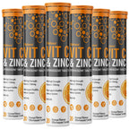 Vitamin C 1000mg & Zinc 15mg Orange Flavour Effervescent Tablets - High Strength Tablets for a Healthy Immune System (4 Tubes)