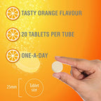 Vitamin C 1000mg & Zinc 15mg Orange Flavour Effervescent Tablets - High Strength Tablets for a Healthy Immune System (4 Tubes)