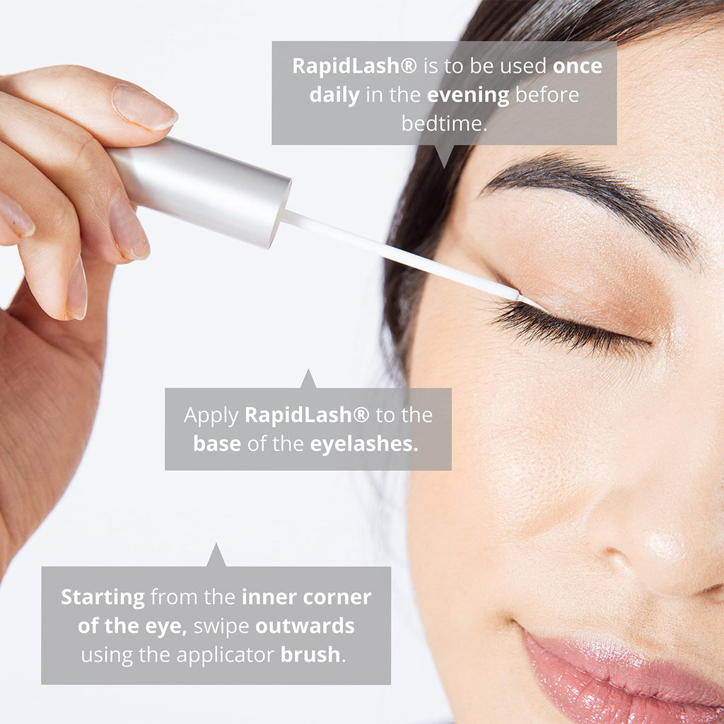 RapidLash Eyelash Enhancing Growth Serum for Longer, Thicker Lashes, 3 ml (Pack of 1) - Damaged Box