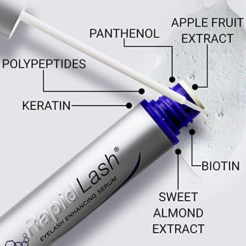 RapidLash Eyelash Enhancing Growth Serum for Longer, Thicker Lashes, 3 ml (Pack of 1) - Damaged Box