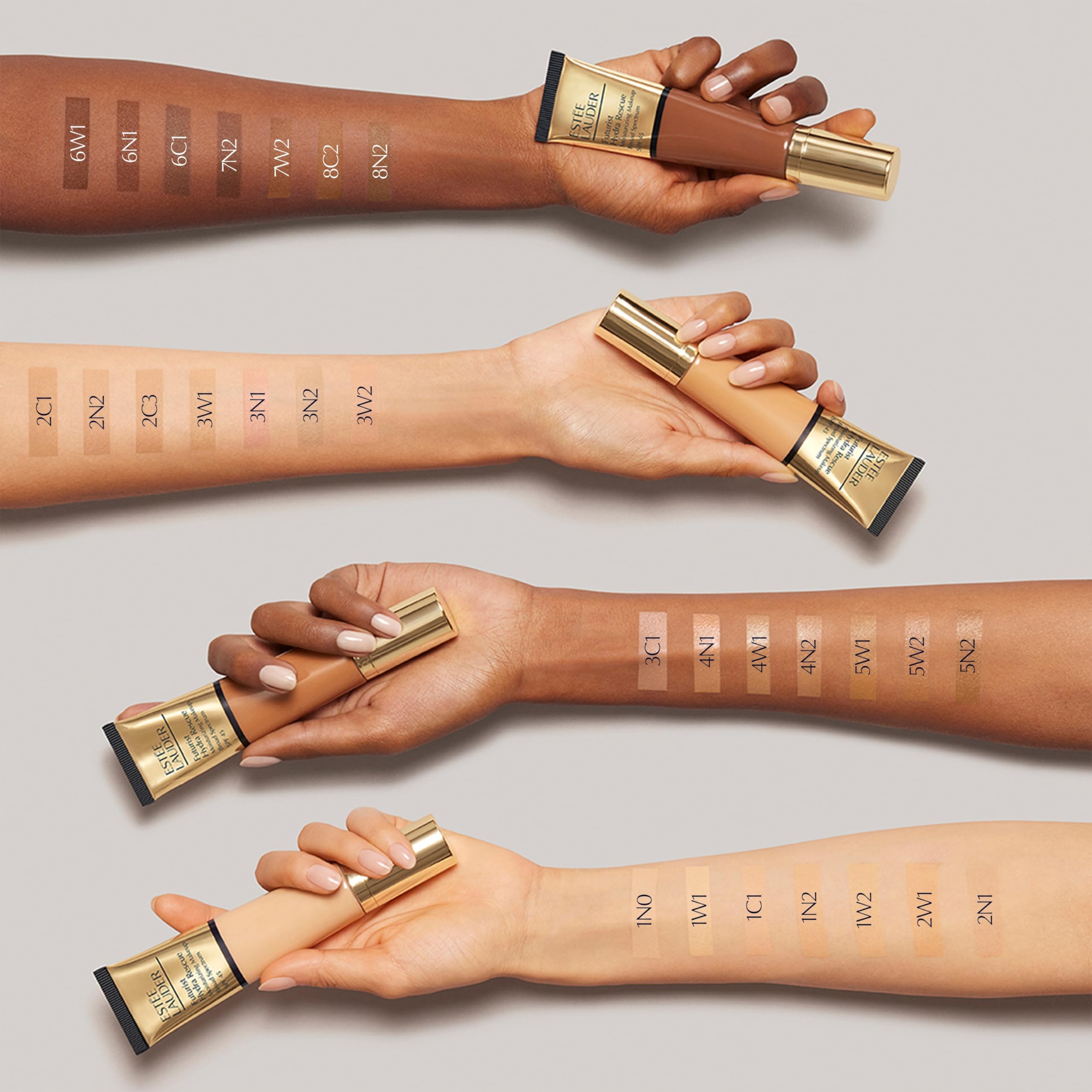Estée Lauder Futurist Hydra Rescue Moisturising Foundation SPF 45 - 1N1 Cool Bone, 35ml - 12-Hour Glow