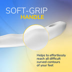 Dr. Scholl's Nano Glass Foot File - Immediately Removes Hard Skin on Wet or Dry Feet, Waterproof & Rustproof, Gentle Dead Skin and Callus Remover, Pedicure Foot Scrubber for Shower, Soft-Grip Handle - Damaged Box