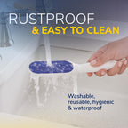 Dr. Scholl's Nano Glass Foot File - Immediately Removes Hard Skin on Wet or Dry Feet, Waterproof & Rustproof, Gentle Dead Skin and Callus Remover, Pedicure Foot Scrubber for Shower, Soft-Grip Handle - Damaged Box