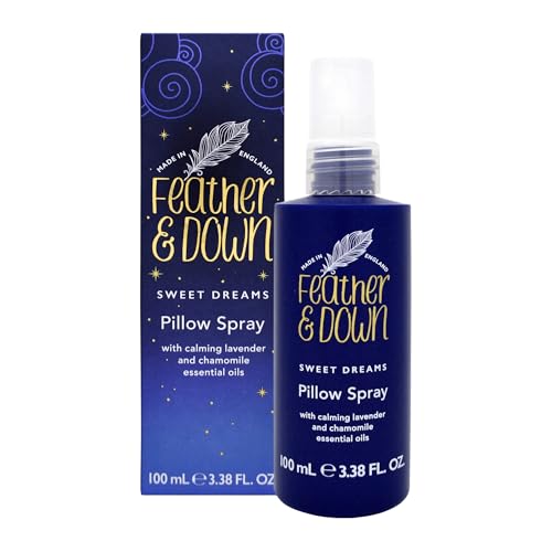 Feather & Down Lavender Pillow Spray 100 ml - Sleep Spray with Calming Chamomile Essential Oils for Relaxation