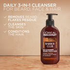 L'Oreal Paris Men Expert Barber Club 3-in-1 Beard, Face & Hair Wash 200ml - Cedarwood Essential Oil Cleanser