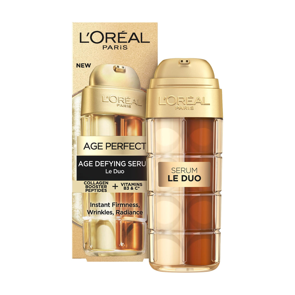L'Oreal Paris Age Defying Face Serum - Collagen Peptide, Vitamin B3 & C - Instant Firmness & Radiance - 30ml - Damaged Box