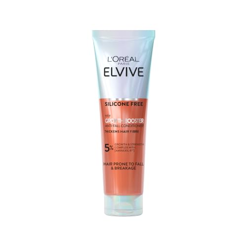 L'Oreal Paris Elvive Growth Booster Conditioner - Anti Hair Loss & Thickening, Aminexil, Niacinamide, Ginger, 150ml - Damaged Box