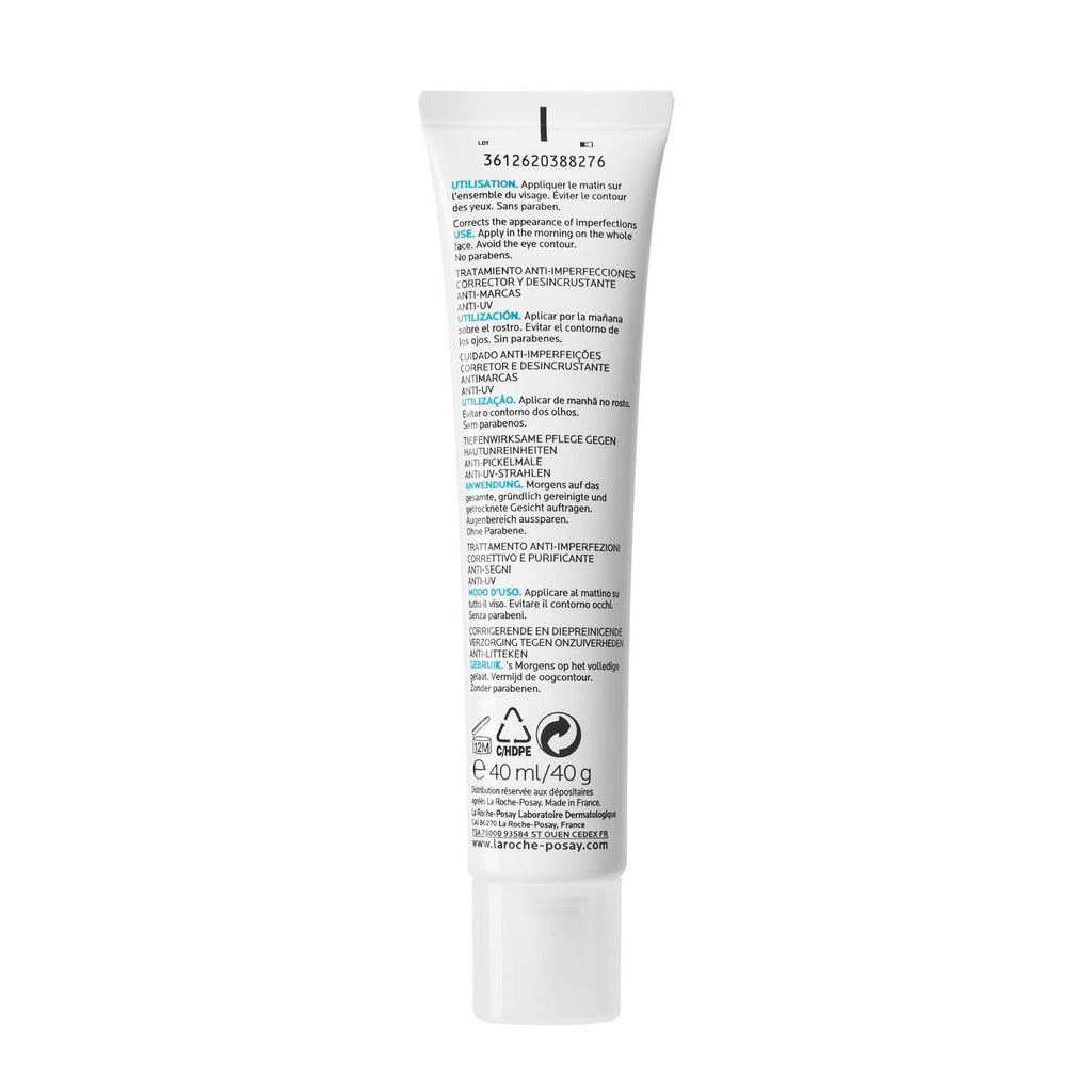 La Roche-Posay Effaclar Duo+M SPF30 Anti-Blemish Moisturiser, Dual Action Mattifying Face Cream for Oily and Blemish-Prone Skin, Reduces Appearance of Spots and Marks, 40ml - Damaged Box