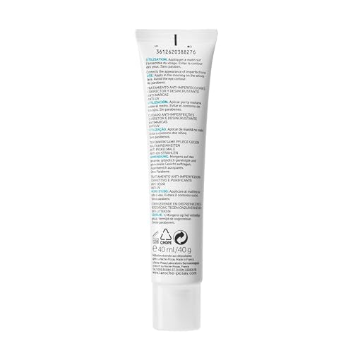 La Roche-Posay Effaclar Duo+M SPF30 Anti-Blemish Moisturiser, Dual Action Mattifying Face Cream for Oily and Blemish-Prone Skin, Reduces Appearance of Spots and Marks, 40ml - Damaged Box