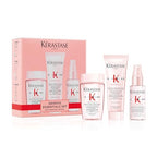 K'erastase Genesis Travel-Size Discovery Gift Set, With Shampoo, Conditioner and Blow-Dry Spray, Nourishing and Fortifying Routine, For Weakened Hair, Infused with Ginger Root and Edelweiss Flower - Damaged Box