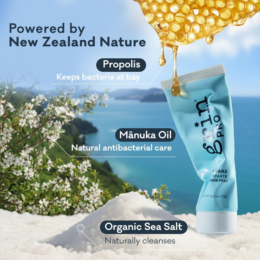 Grin Pro Gum Care Fluoride Free Toothpaste - Organic Toothpaste with Manuka Oil & Propolis - Perfect for Fresh Breath & Sensitive Gum Health Support - Refreshing Mint Flavor - Damaged Box - BBE 03/2028