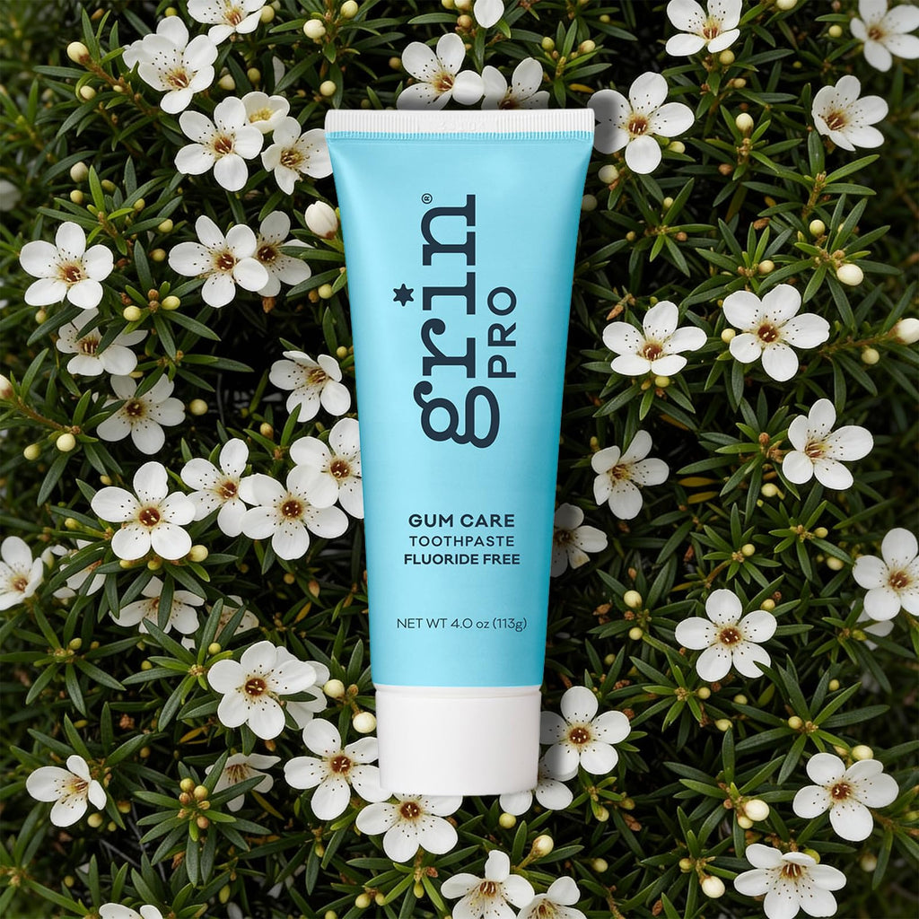 Grin Pro Gum Care Fluoride Free Toothpaste - Organic Toothpaste with Manuka Oil & Propolis - Perfect for Fresh Breath & Sensitive Gum Health Support - Refreshing Mint Flavor - Damaged Box - BBE 03/2028