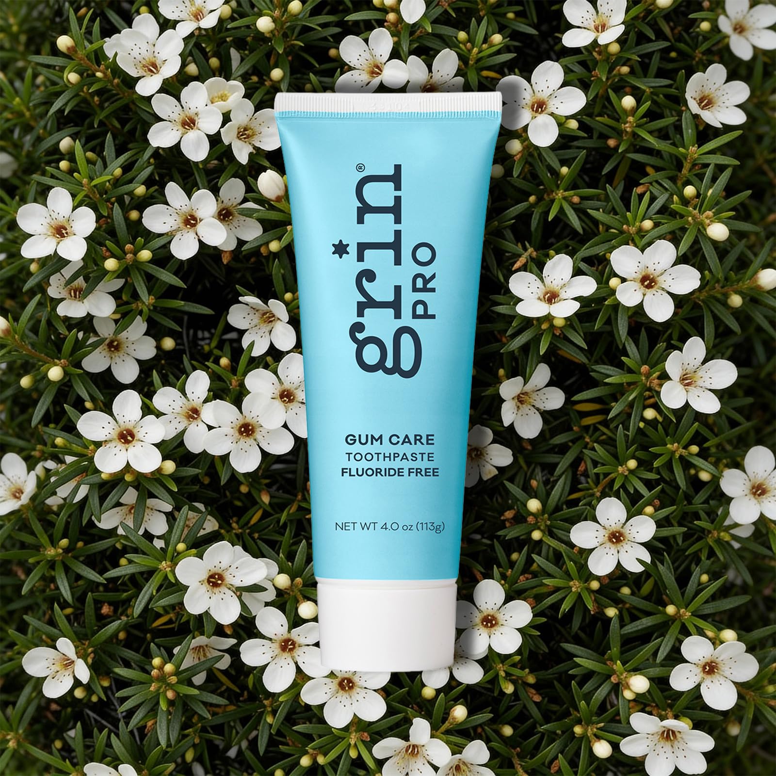 Grin Pro Gum Care Fluoride Free Toothpaste - Organic Toothpaste with Manuka Oil & Propolis - Perfect for Fresh Breath & Sensitive Gum Health Support - Refreshing Mint Flavor - Damaged Box - BBE 03/2028