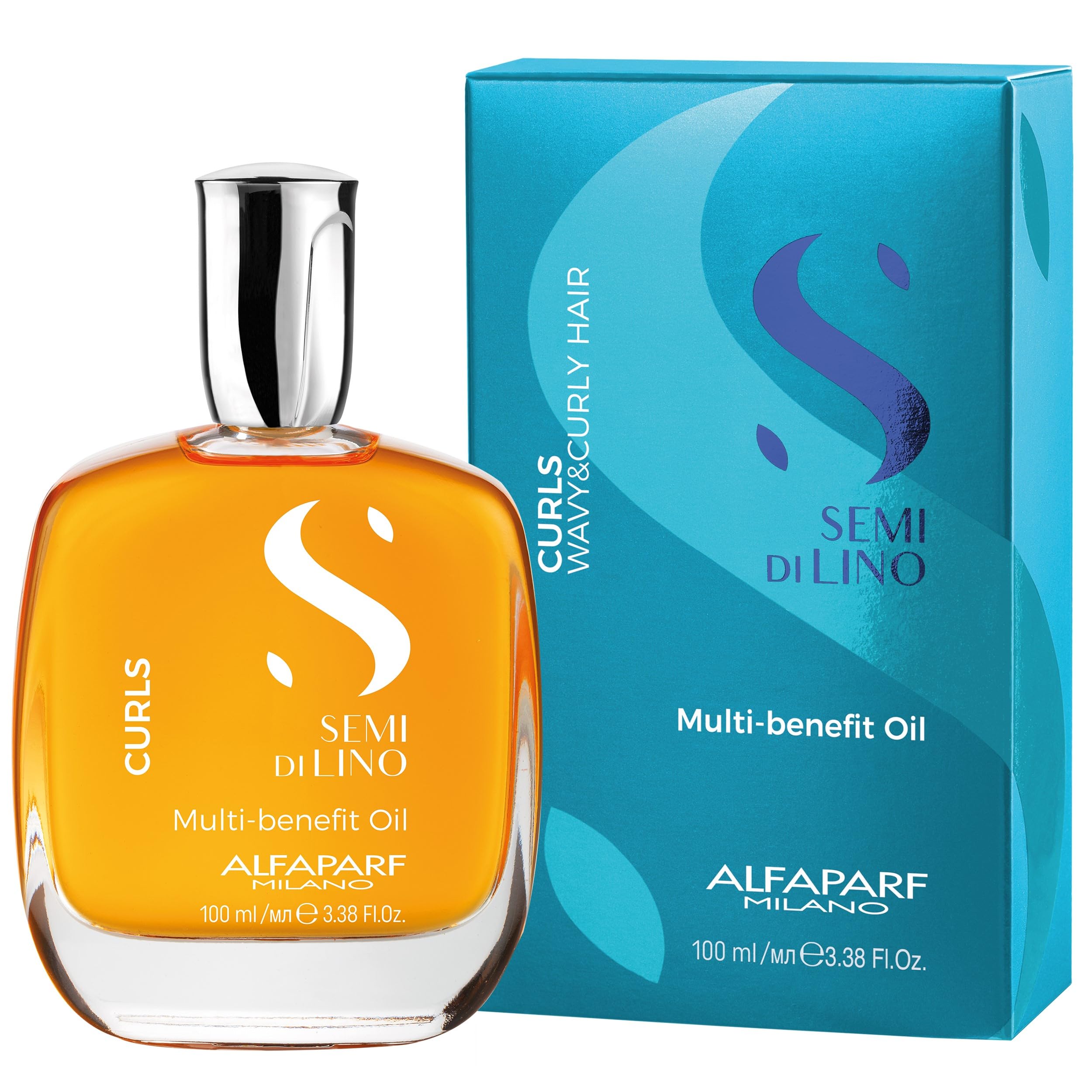 Alfaparf Semi di Lino Curls Multi Benefit Moisturizing Oil For Curly Hair 100ml - Damaged Box