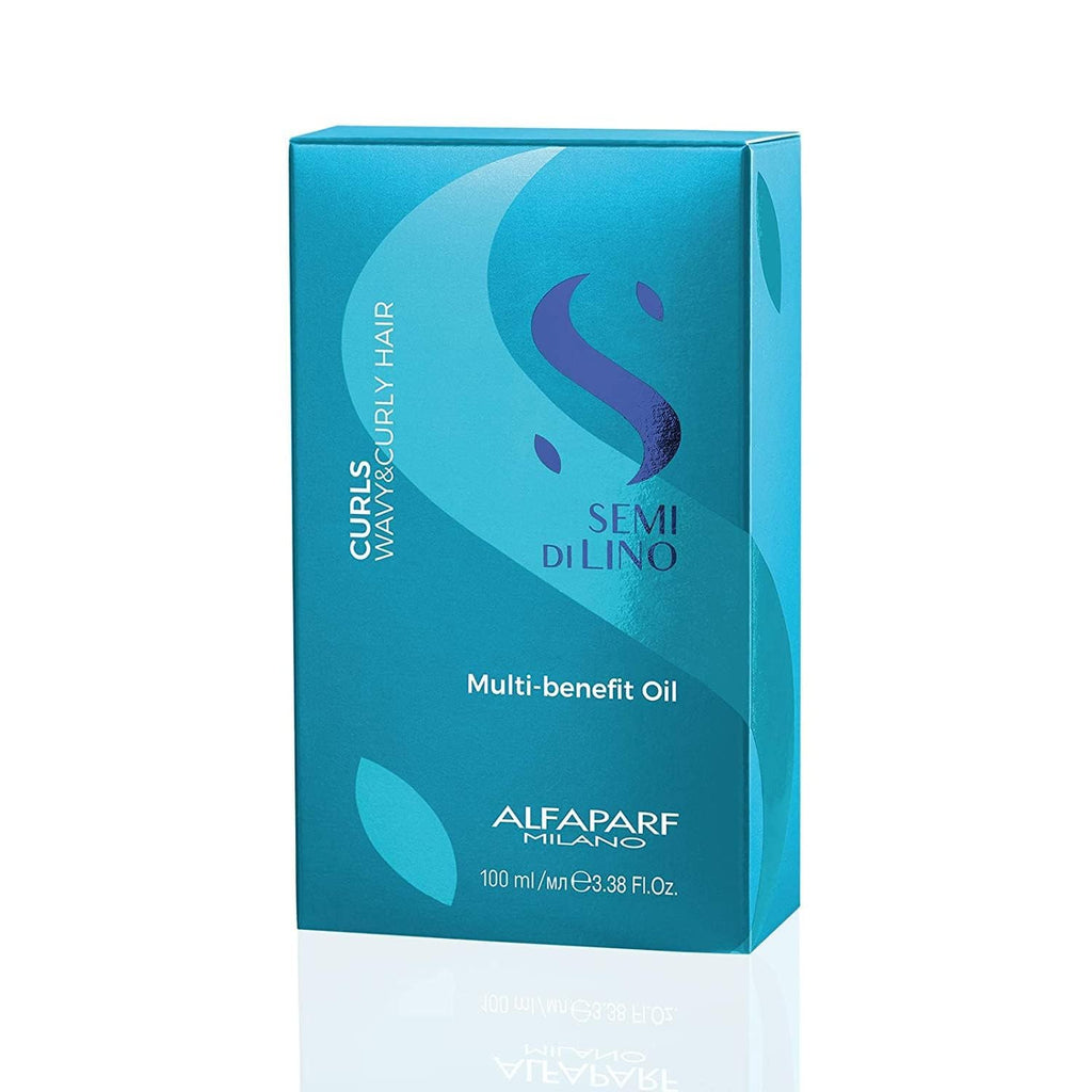 Alfaparf Semi di Lino Curls Multi Benefit Moisturizing Oil For Curly Hair 100ml - Damaged Box