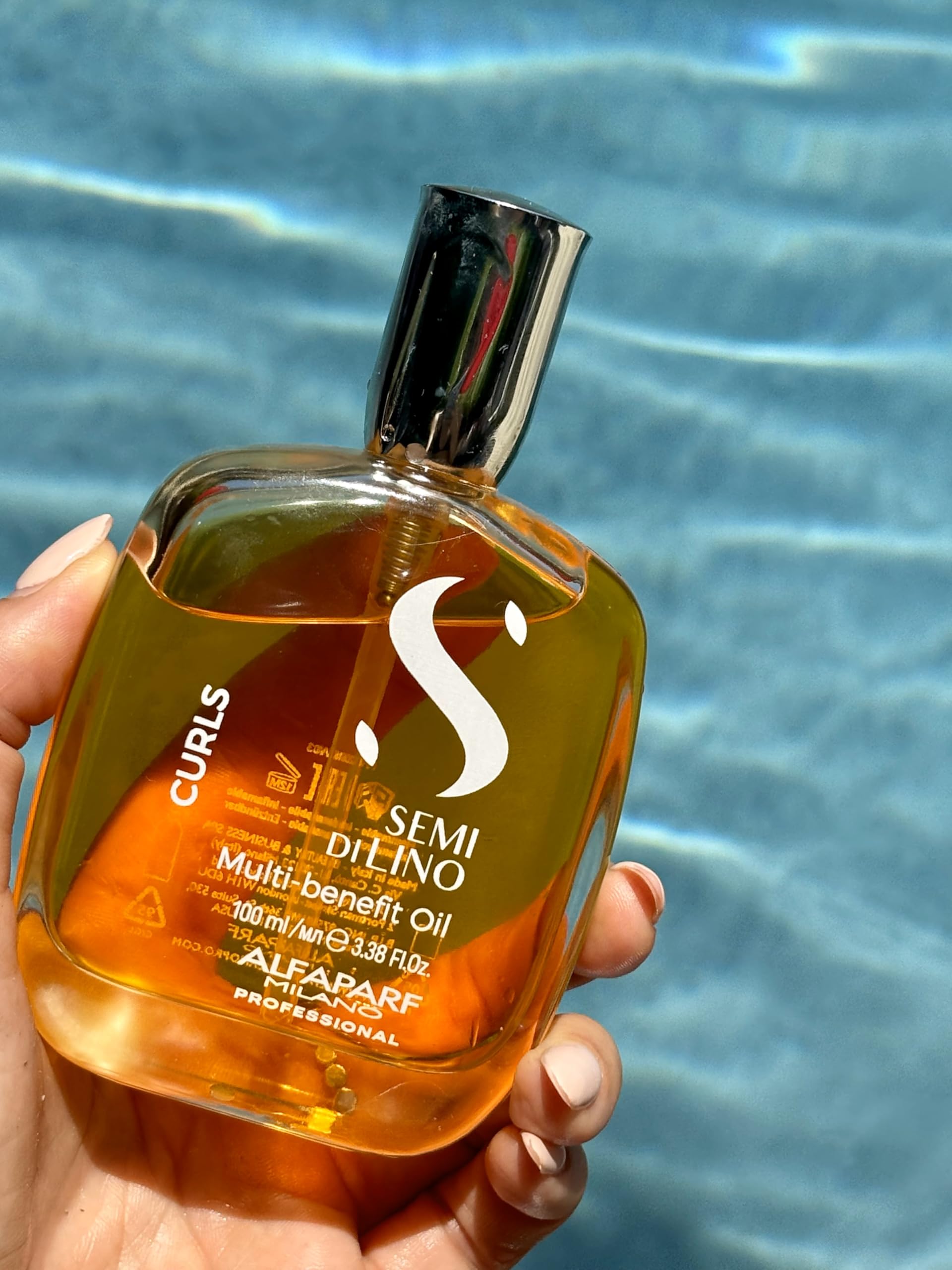 Alfaparf Semi di Lino Curls Multi Benefit Moisturizing Oil For Curly Hair 100ml - Damaged Box