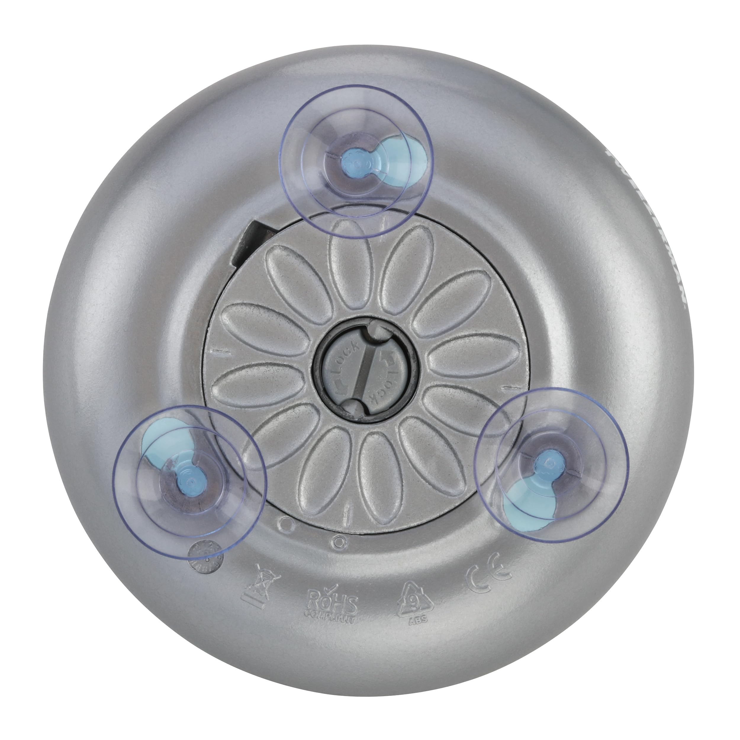 Tweezerman 15x Magnifying LED Mini Mirror, Round Mirror Perfect for Tweezing, Contact Lens and Makeup Application Compact Travel Mirrors with Suction Cups (Pack of 1) - Damaged Box