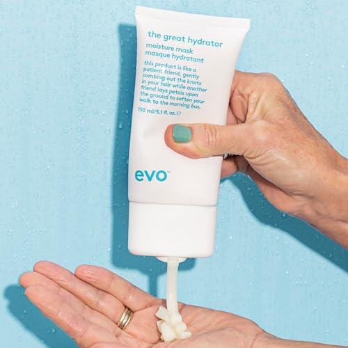 Evo The Great Hydrator Moisture Hair Mask - Moisturise, Add Softness & Shine, Nourishing & Hydrating Treatment for Dry Hair - 150ml / 5.1fl.oz - Damaged Box