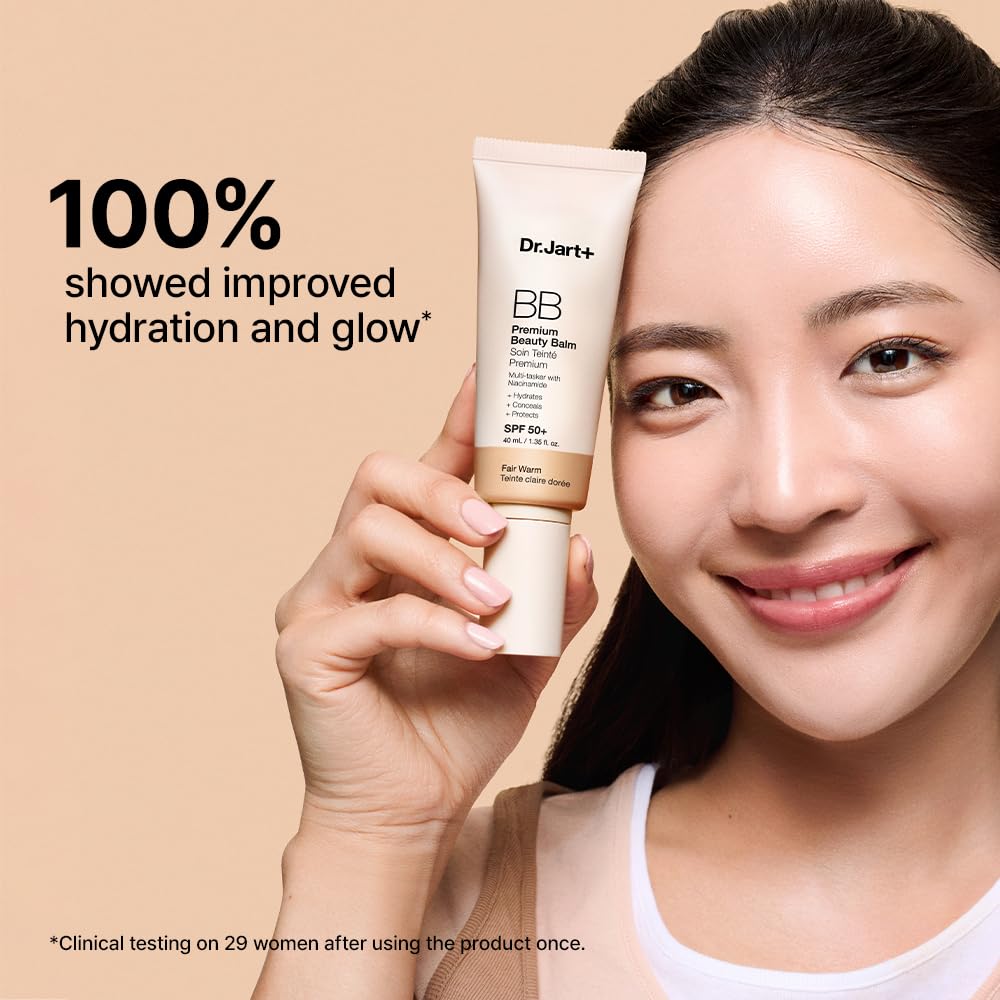 Dr.Jart+ Premium BB Korean Tinted Moisturiser with SPF 50 and Niacinamide Glycerin | bb cream |Skin Tint | Korean Makeup, 40 ml - Damaged Box