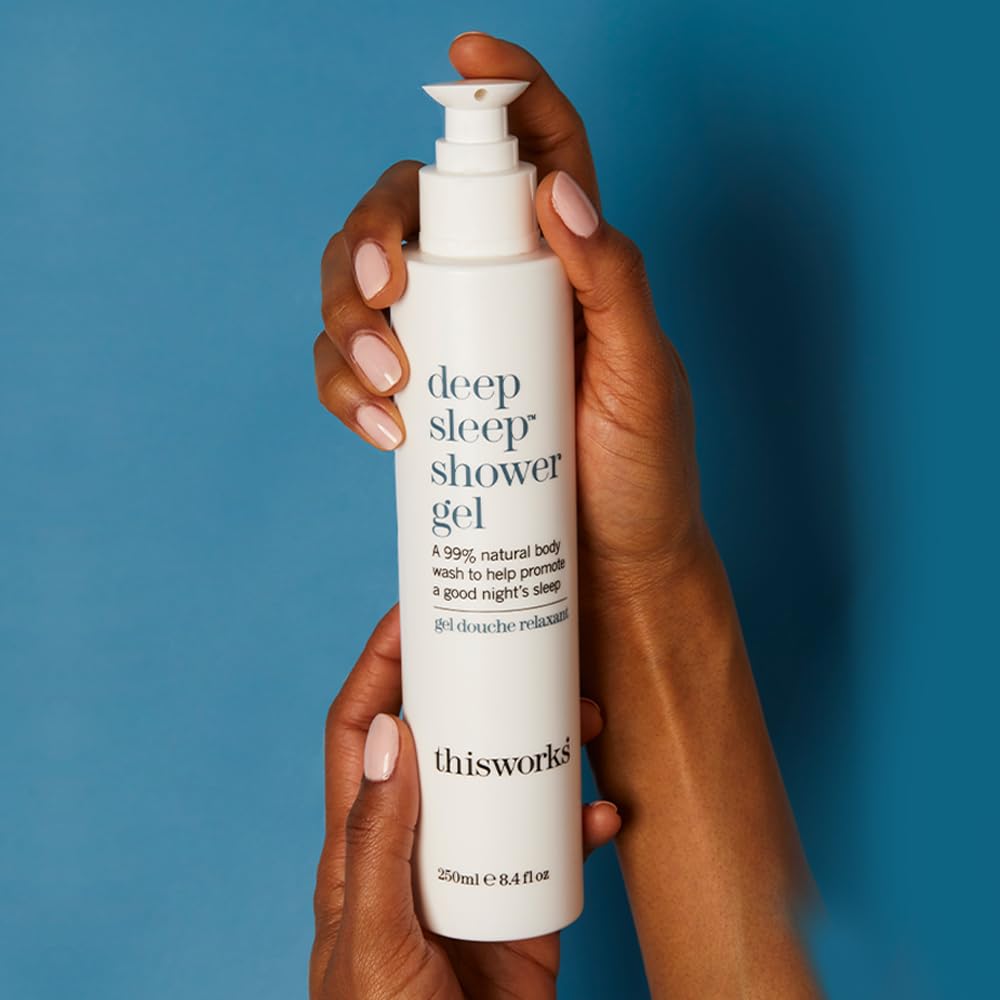 This Works Deep Sleep Shower Gel, 250 ml - Calming Body Wash with Lavender, Camomile and Vetivert Essential Oils - Sleep-Inducing Sulphate-Free Shower Gel for Men and Women