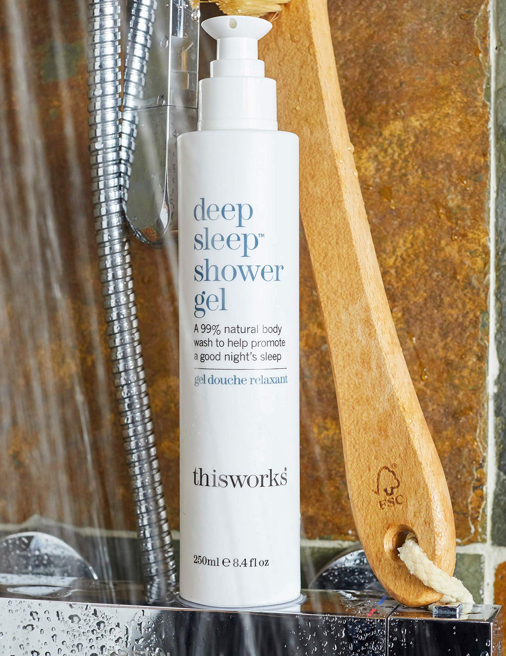 This Works Deep Sleep Shower Gel, 250 ml - Calming Body Wash with Lavender, Camomile and Vetivert Essential Oils - Sleep-Inducing Sulphate-Free Shower Gel for Men and Women
