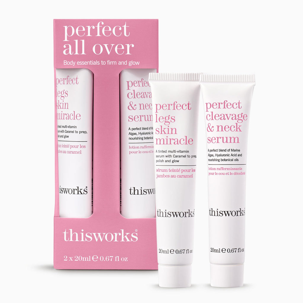 This Works Perfect All Over Kit - Cleavage & Neck Serum, Legs Skin Miracle - Pamper Gift Set for Women - Damaged Box