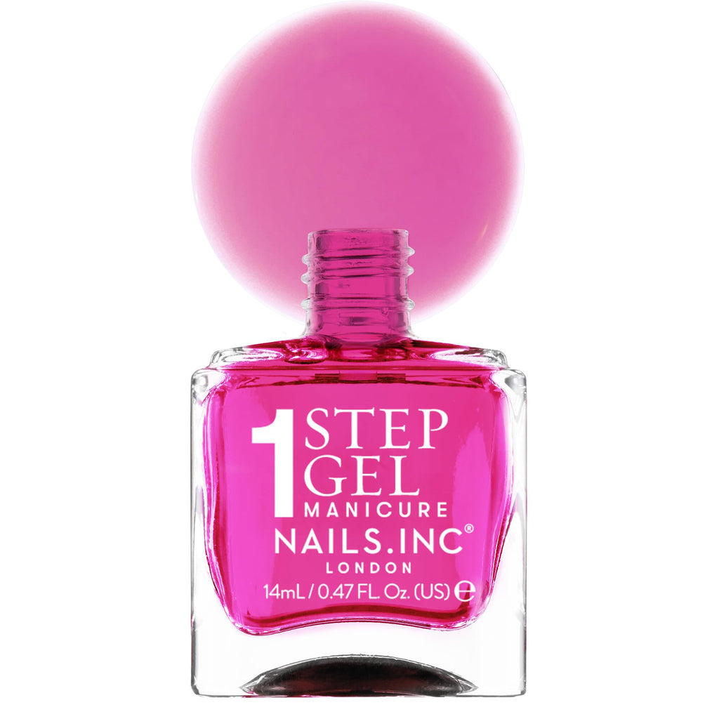 Nails Inc It's Topless Gel-Like Nail Polish, 4-in-1 Base Coat, Treatment, Colour & Top Coat, Long Lasting, Strong, Chip Free Nails, Glossy Salon Quality Manicure, Air Dry Nail Polish, Thea, 14 ML