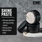 STMNT Grooming Goods Shine Paste | Natural Shine Finish | Strong Control | Non-Greasy Formula 100ml - Damaged Box