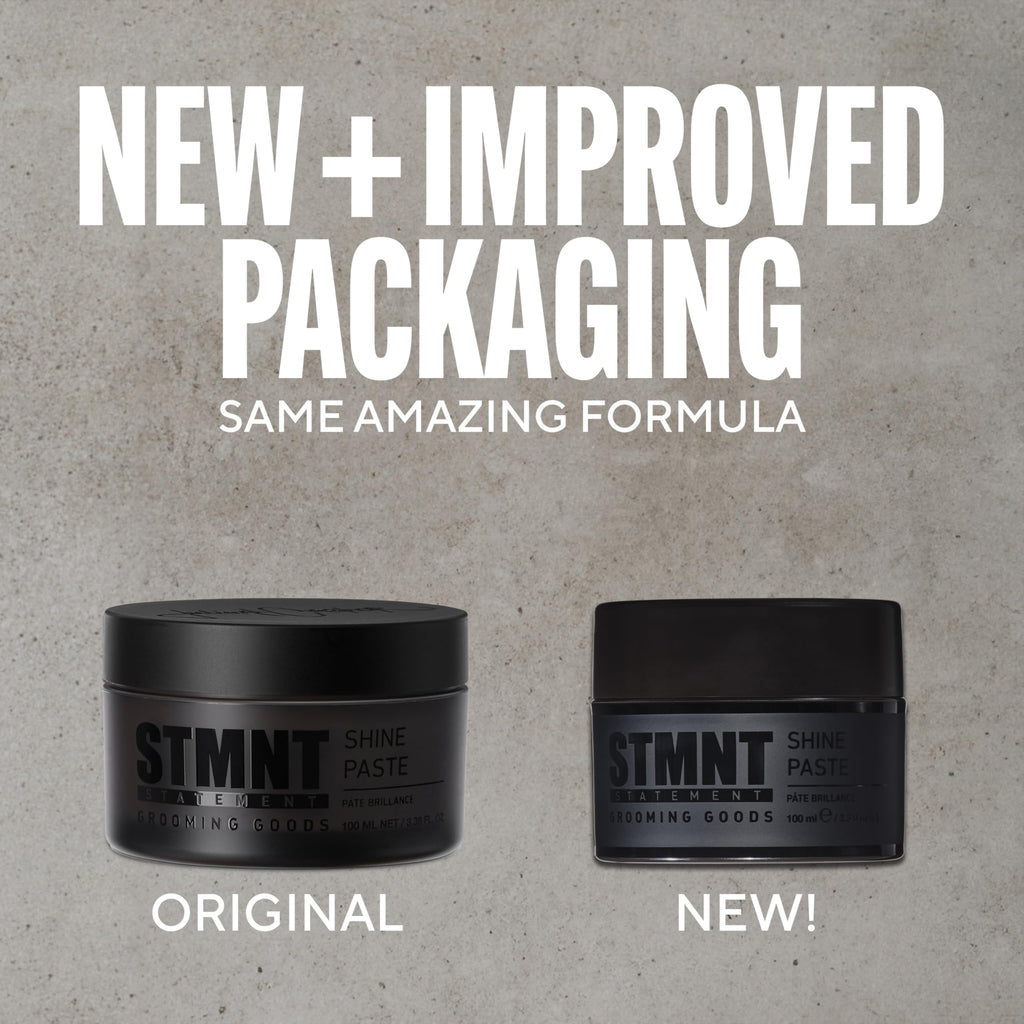 STMNT Grooming Goods Shine Paste | Natural Shine Finish | Strong Control | Non-Greasy Formula 100ml - Damaged Box