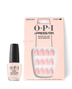 OPI xPRESS/ON Malaga Wine - Dark Red Short Round Press On Nails - With Nail Glue - Long Lasting, Reusable & Non-Damaging Short False Nails - Damaged Box