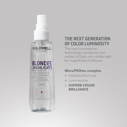 Goldwell Dualsenses Blondes & Highlights Anti-Yellow Serum Spray, For Blonde & Highlighted Hair, Heat Protection, 150ml - Damaged Box
