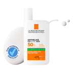 La Roche-Posay Anthelios UVMune 400 Oil Control Invisible Fluid SPF50+, Mattifying Sunscreen For Oily Blemish-Prone Skin, Ultra Long UVA Protection, Sweat Resistant, Non-Comedogenic, 50ml - Damaged Box - BBE 06/2028