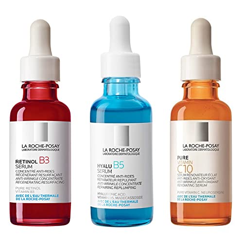 La Roche-Posay Retinol B3 Serum, Anti-Wrinkle Anti-Ageing Face Serum, Pure Retinol, Vitamin B3, Hyaluronic Acid, For Sensitive Skin, Resurfacing Regenerating, 30ml - Damaged Box