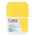 CeraVe Invisible Hydrating Fluid Sunscreen SPF 50, Broad Spectrum UVB UVA Protection, With 3 Essential Ceramides, MVE Technology, Normal to Dry Skin, Dermatologist Developed, 50ml - Damaged Box