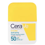 CeraVe Invisible Hydrating Fluid Sunscreen SPF 50, Broad Spectrum UVB UVA Protection, With 3 Essential Ceramides, MVE Technology, Normal to Dry Skin, Dermatologist Developed, 50ml - Damaged Box