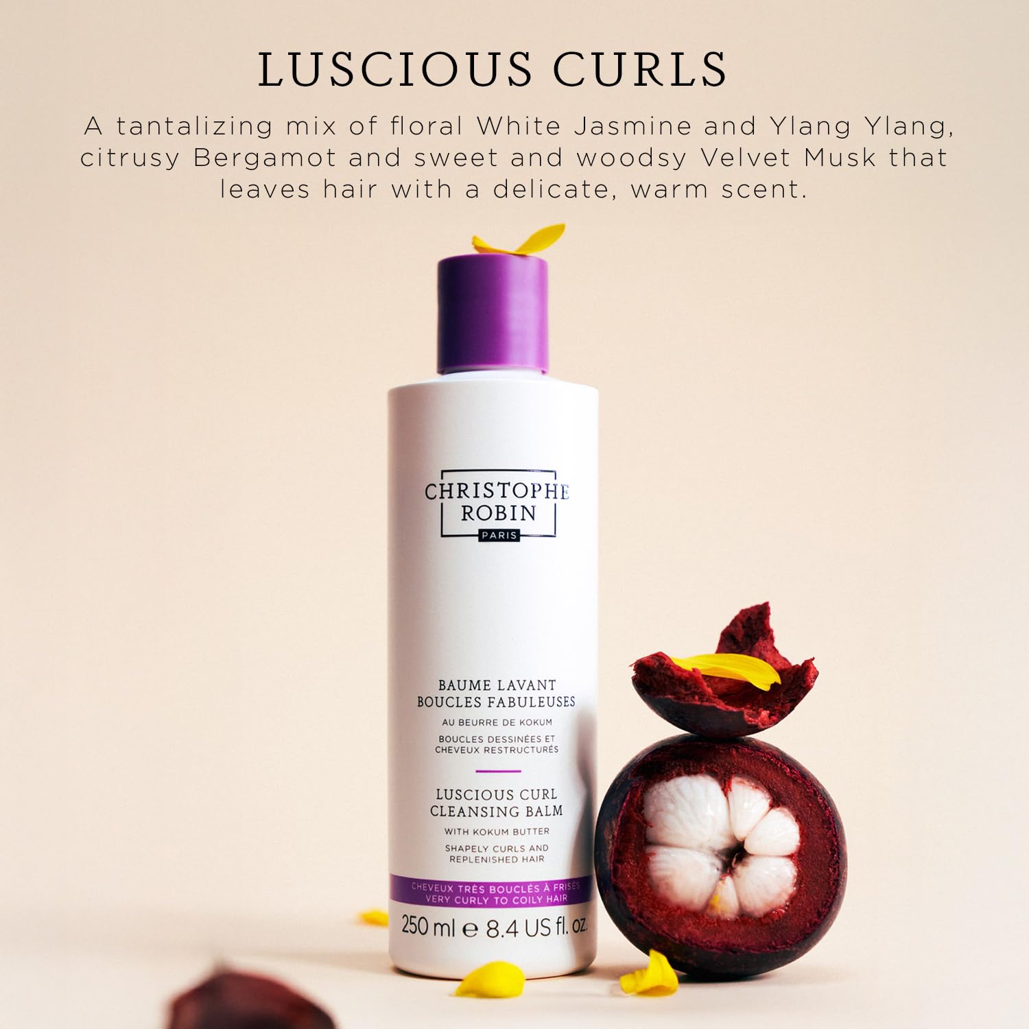 Christophe Robin New Luscious Curl Butter with Kokum Butter 150ml - Intense Hydration & Curl Definition, Nourishes & Softens Curly Hair, Frizz Control & Shine - Damaged Box