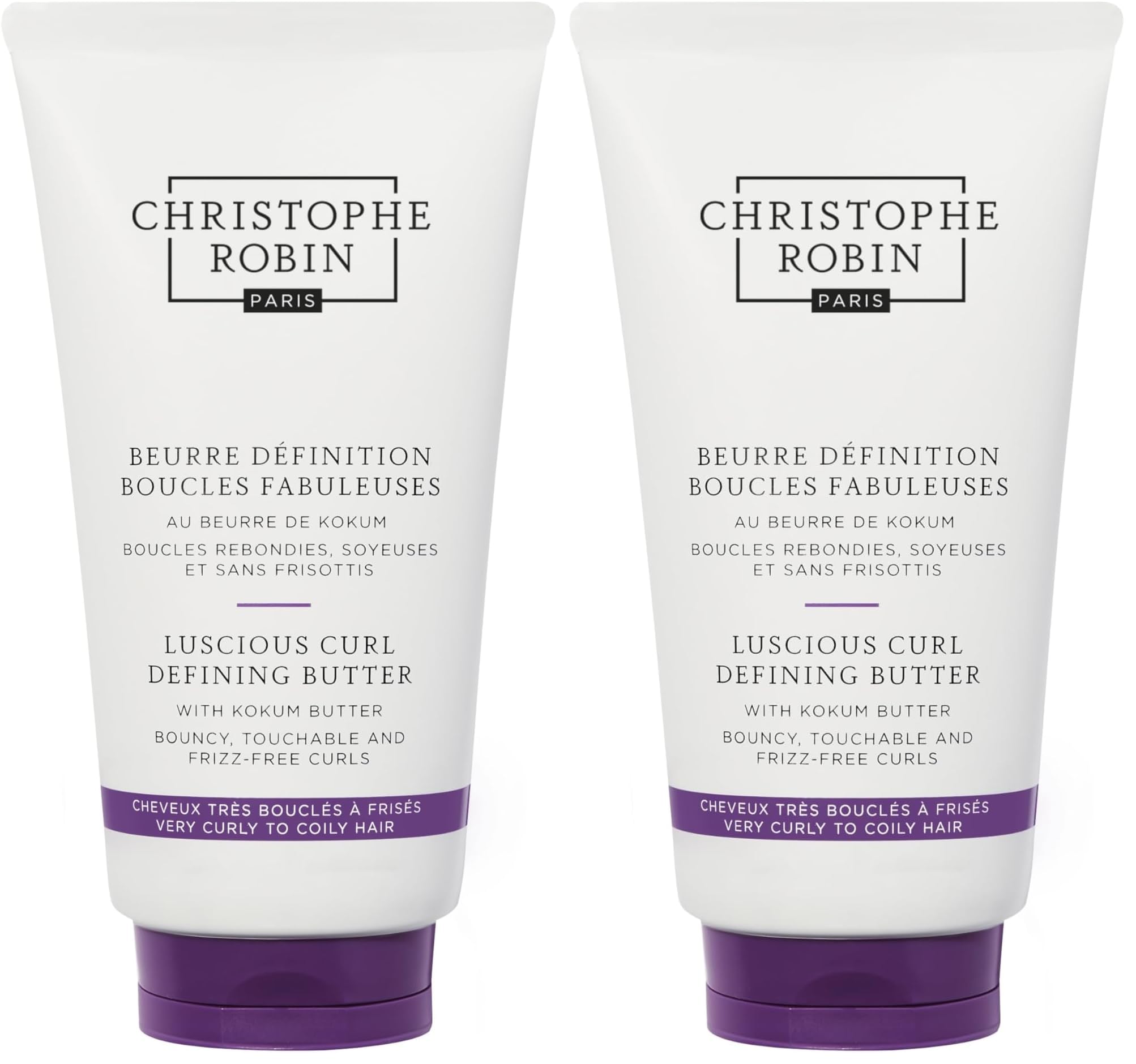Christophe Robin New Luscious Curl Butter with Kokum Butter 150ml - Intense Hydration & Curl Definition, Nourishes & Softens Curly Hair, Frizz Control & Shine - Damaged Box