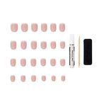 Nails.INC #NailingLife Classic Kim French Tip Square-Shaped Press-On Nail, 30 Nail Sizes, Long-Lasting, Non-Damaging, No Snap, Salon-Quality At Home Manicure, Glue Included, 33 Piece Set